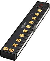 Tripp Lite by Eaton Protect It! TLP1006USB 10-Outlet Surge Protector With 2 Swivel Light Bars And 4 USB Ports, 6ft, Black