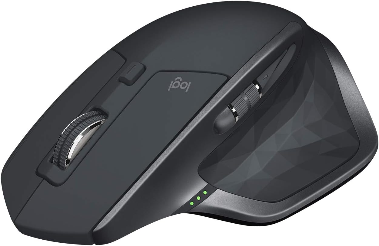 Logitech MX Master 2S Wireless Mouse, Multi-Device, Bluetooth or 2.4GHz Wireless with USB Unifying Receiver