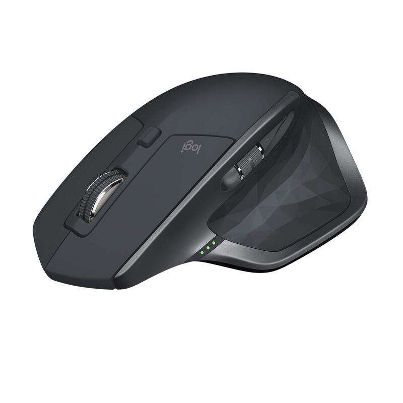 Logitech MX Master 2S Wireless Mouse, Multi-Device, Bluetooth or 2.4GHz Wireless with USB Unifying Receiver, 4000 DPI Any Surface Tracking, 7 Buttons, Fast Rechargeable, Laptop/PC/Mac/iPad - Graphite