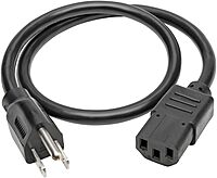 TRIPP LITE Computer Power Cord NEMA 5-15P to IEC-320-C13