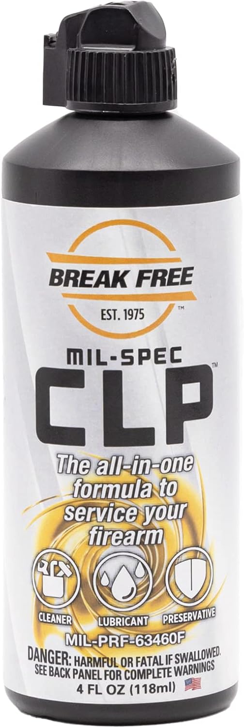 BREAK FREE CLP Cleaner Lubricant and Preservative All in One Gun Cleaner, CLP-4, Squeeze Bottle, Synthetic Oil
