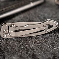 Smith & Wesson CK400 5.4in High Carbon S.S. Folding Knife with a 2.2in Drop Point Blade and Stainless Steel Handle