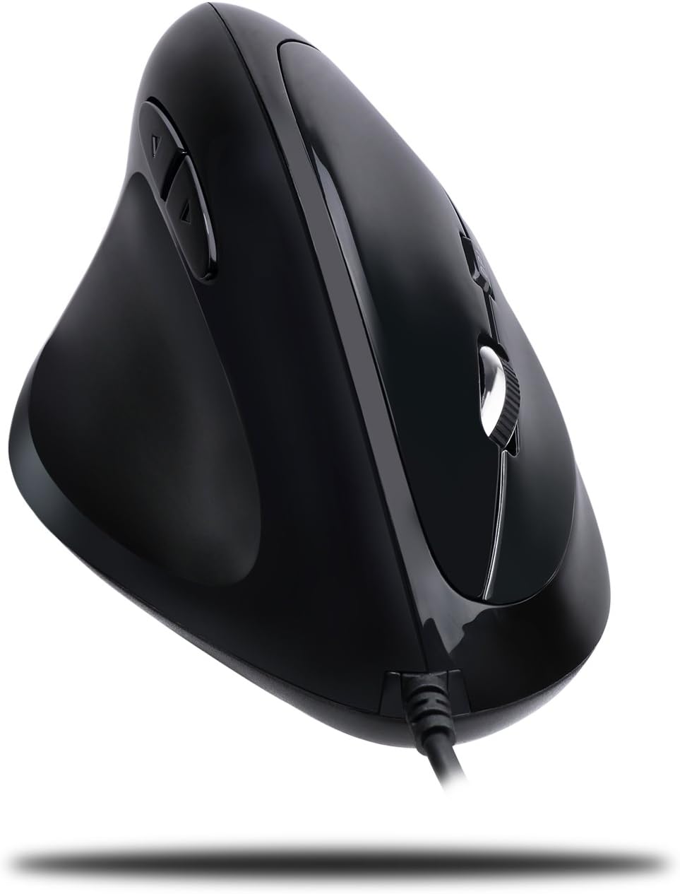 Imouse E7 - Ergonomic Mouse for Left Hand, with Cable, Programmable Functions, and Adjustable Weight, Black