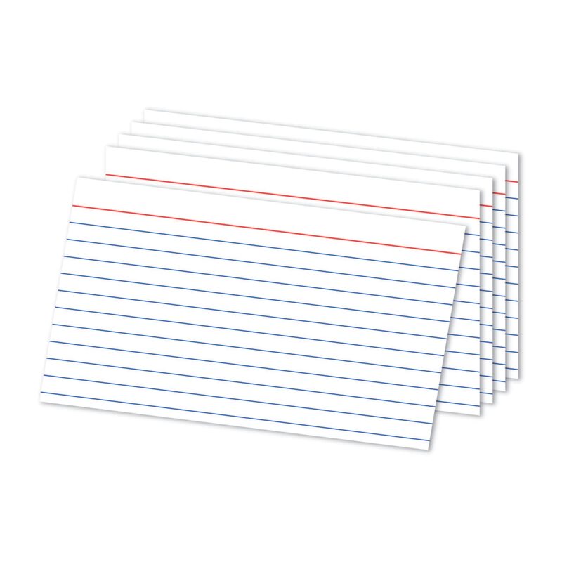 Office Depot® Brand Ruled Index Cards, 5" x 8", White, Pack Of 100