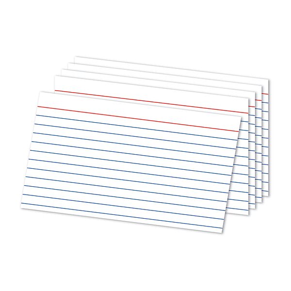 Office Depot® Brand Ruled Index Cards, 5" x 8", White, Pack Of 100