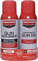 Birchwood Casey Gun Scrubber - Single Purpose Gun Cleaner & Synthetic Oil for Lubricating & Protection 10 FL OZ CAN EACH