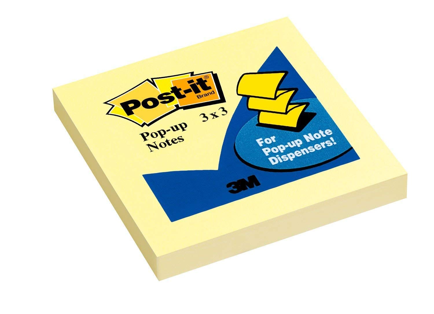 Post-it Notes, 3 in x 3 in, 12 Pads, 100 Sheets/Pad, Clean Removal, Sticky Notes