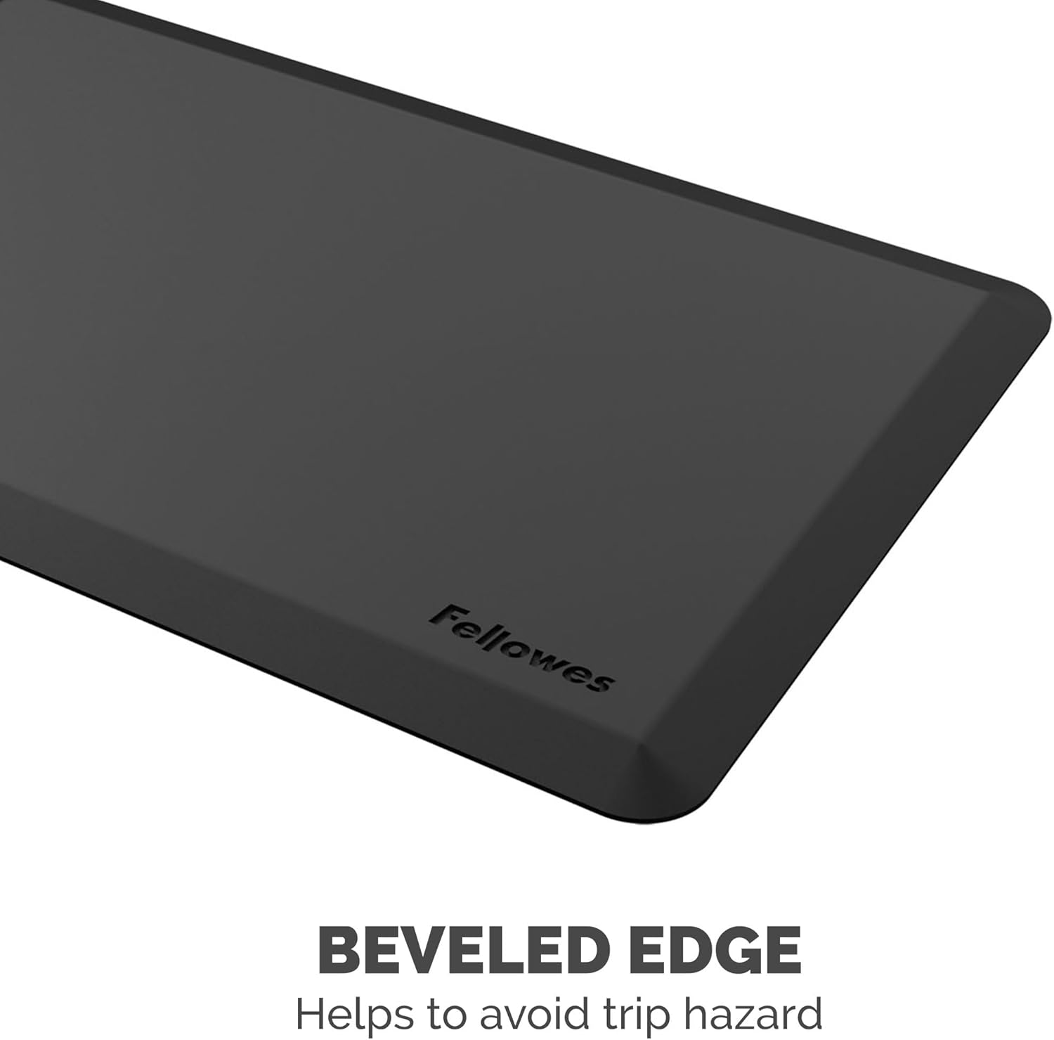 Fellowes Anti-Fatigue Wellness Floor Mat, Rectangular, 36in x 24in, Black