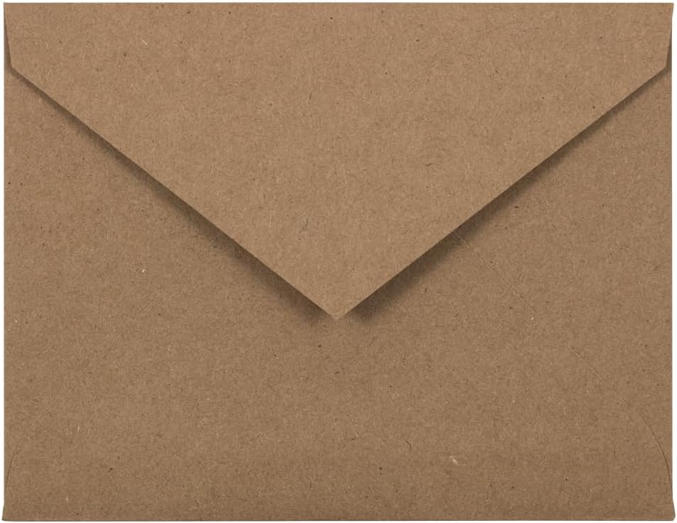 JAM PAPER Booklet Invitation Envelopes, Brown Kraft, Recycled