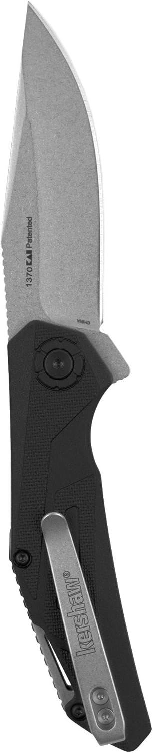 Kershaw Camshaft Pocket Knife; 3" 4Cr14 Steel Blade; Assisted Folder Opening Knife; Outdoor, EDC,black KNIFE + KNIFE,1402BLK