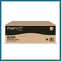 Morsoft by Morcon Paper R6800 Universal Hardwound Roll Towels, 100% Recycled Fibers, 6 Rolls X 800 ft Brown Paper Towels