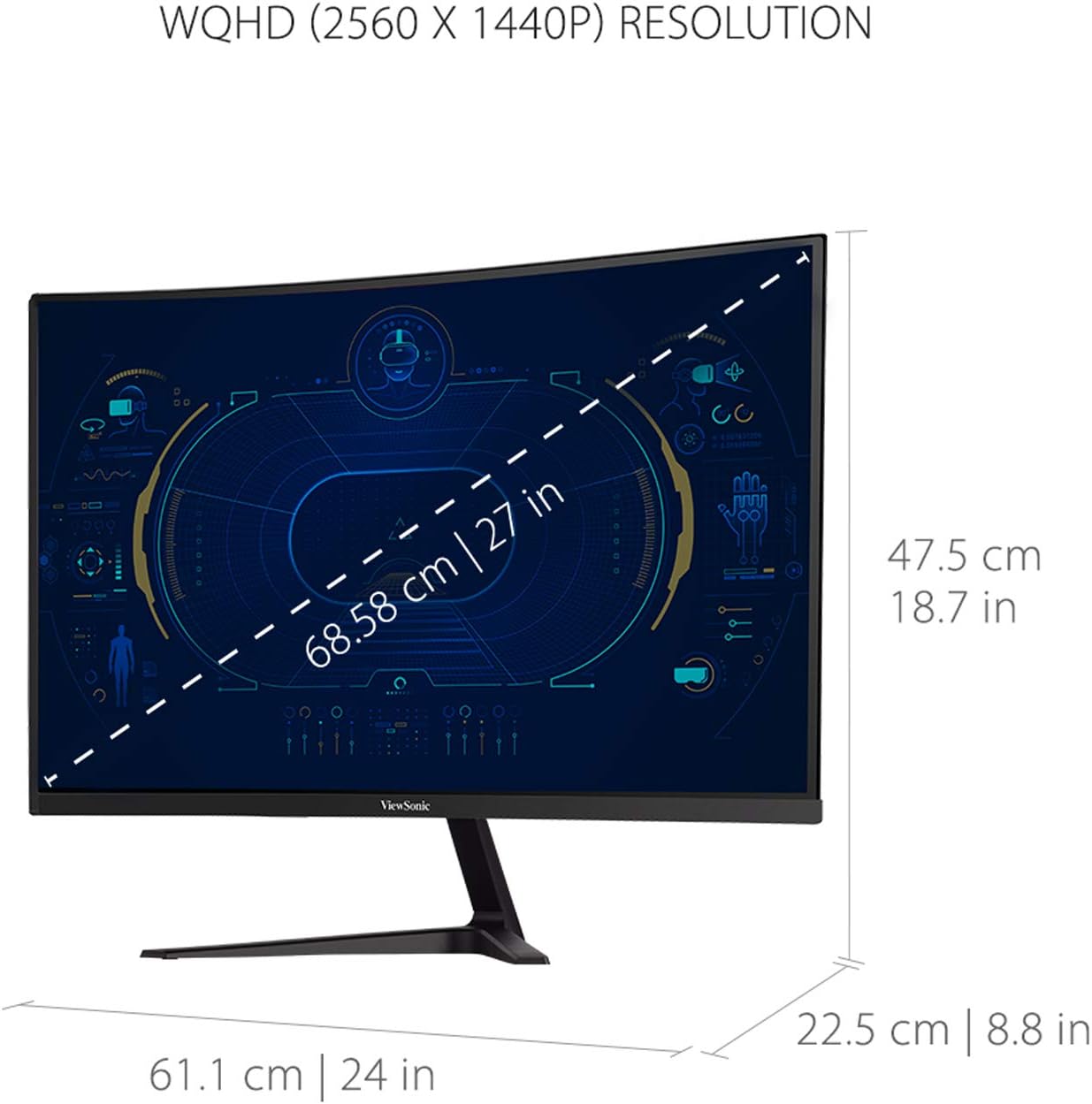 ViewSonic VX Series Gaming Monitor with FreeSync Premium and Eye Care