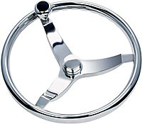 Schmitt & Ongaro Vision FX Model 714-13.5" Wheel w/Knob & Finger Grip - 3/4" Tapered Shaft w/Faux Nut - 1/2" & 3/4" Adapters