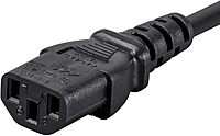 Monoprice Power Cord - NEMA 5-15P to IEC 60320 C13, 18AWG, 10A/1250W, 125V, 3-Prong