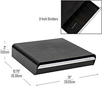 Mind Reader Single Serve Coffee Pod Drawer, 36 Pod Capacity, Countertop Organizer, Breakroom, 12.75"L x 13"W x 3"H, Black