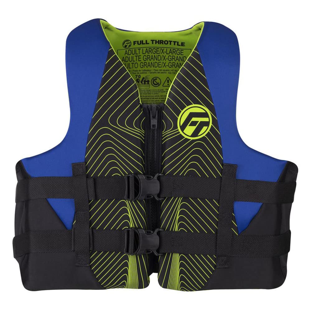 FULL THROTTLE Adult Rapid Dry Neoprene USCGA Life Jacket for Water Sports, PWC & Boats