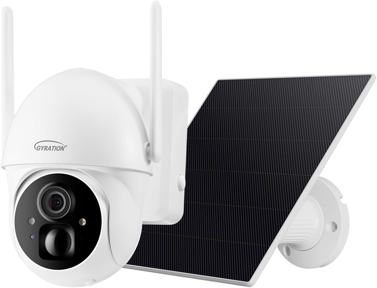 GYRATION 360 Degree Smart WiFi Wireless PTZ Dome Security Camera with Solar Panel