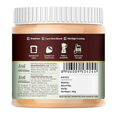 Max Protein Peanut Butter-Classic Creamy-340g