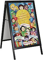 Azar Displays Slide-In Two-Sided A-Frame Sign Holder