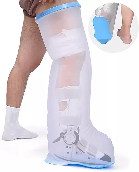 WATERPROOF CAST / BANDAGE PROTECTOR  TO PROTECT SURGERY SITES , WOUND & POP CAST - CALF, KNEE & LEG