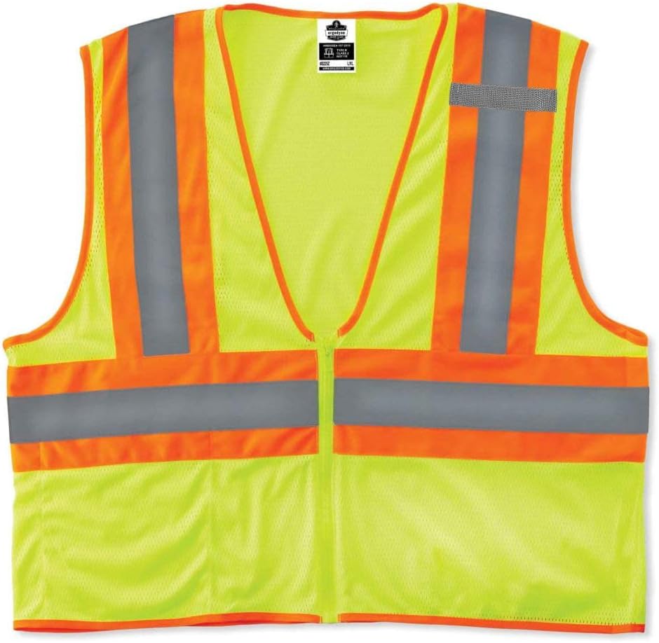 Ergodyne GloWear Safety Vest, Economy 2-Tone, Type-R Class 2, X-Small, Lime, 8229Z