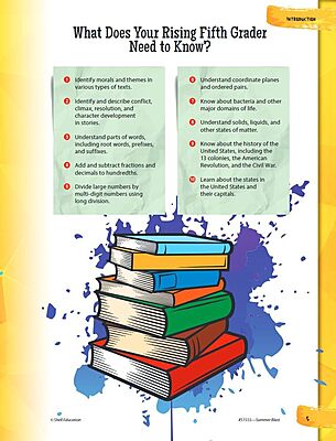 Summer Blast: Getting Ready for Fifth Grade – Full-Color Workbook for Kids Ages 9-11 - Reading, Writing, Art