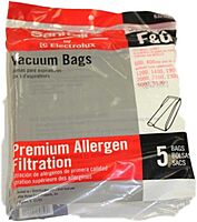 Sanitaire F&G Premium Paper Vacuum Bags, 11-Quart, White, Pack Of 5 Bags