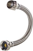 Certified Appliance Accessories Braided Stainless Steel Water-Inlet Hose, Female to Male, 1 ft (12 in) - WI12SSFM