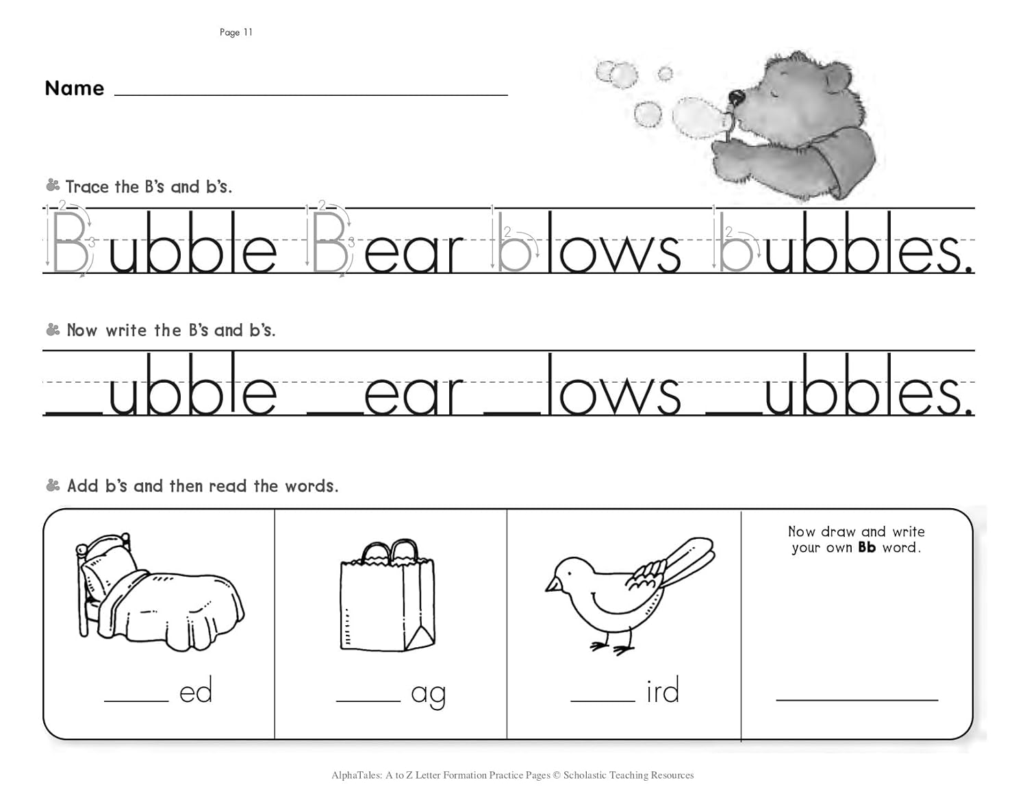 AlphaTales: A to Z Letter Formation Practice Pages: Fun-filled Reproducible Practice Pages That Help Young Learners