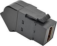 TRIPP LITE Black HDMI All-in-One Keystone/Panel Mount Angled Coupler (P164-000-KPA-BK)