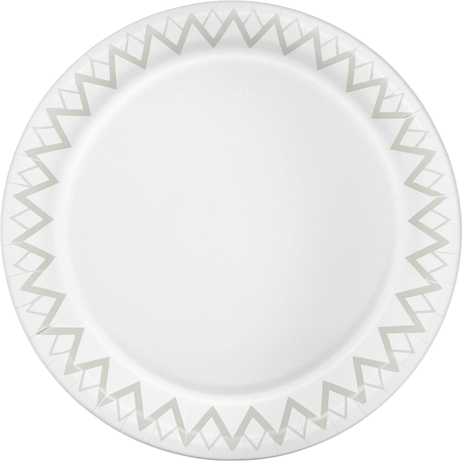 Highmark Paper Plates, 8-3/4in, Printed White, Pack Of 125