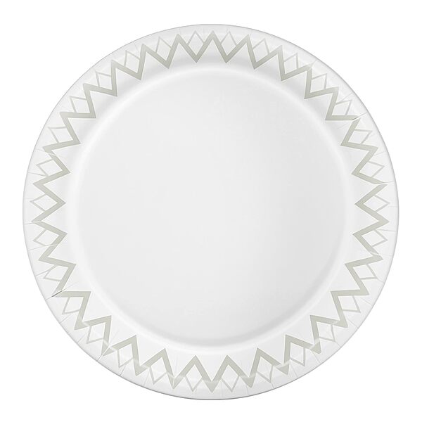 Highmark Paper Plates, 8-3/4in, Printed White, Pack Of 125