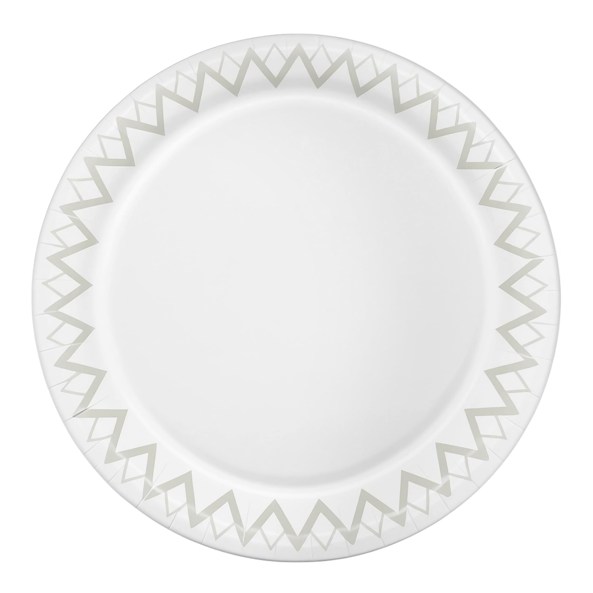 Highmark Paper Plates, 8-3/4in, Printed White, Pack Of 125