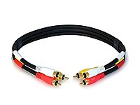 MONOPRICE Triple RCA Stereo Video Dubbing Composite Cable (RG59U)