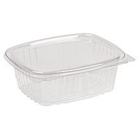 STALKMARKET Jaya Compostable Clear PLA Hinged Rectangular Deli Containers