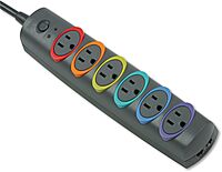 KENSINGTON SmartSockets Surge Protector, 8-Foot Cord