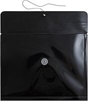 JAM PAPER Plastic Envelopes with Button & String Tie Closure - 12 Pack