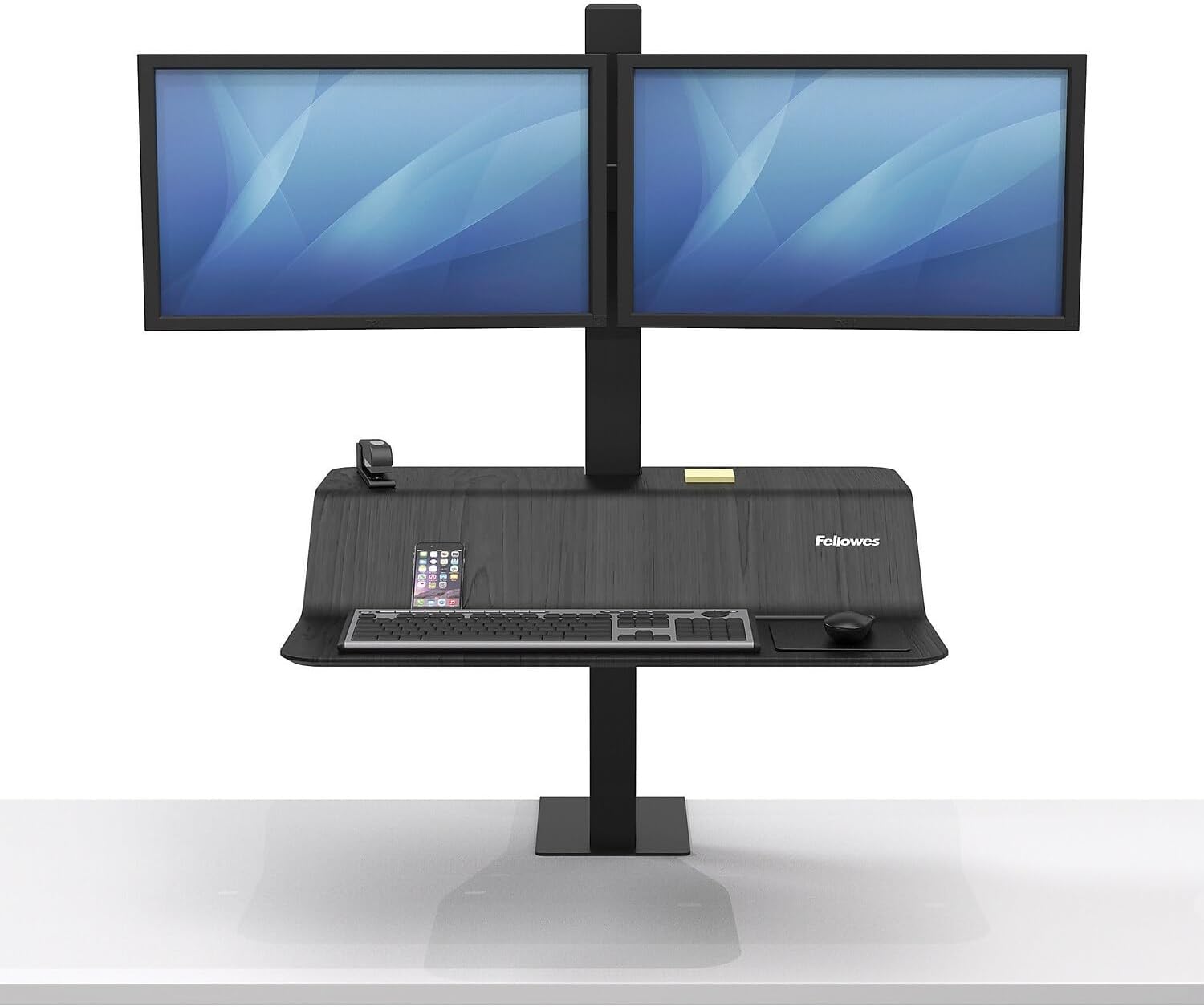 Lotus Ve Sit-Stand Workstation - Dual, 29" X 28.5" X 42.5", Black
