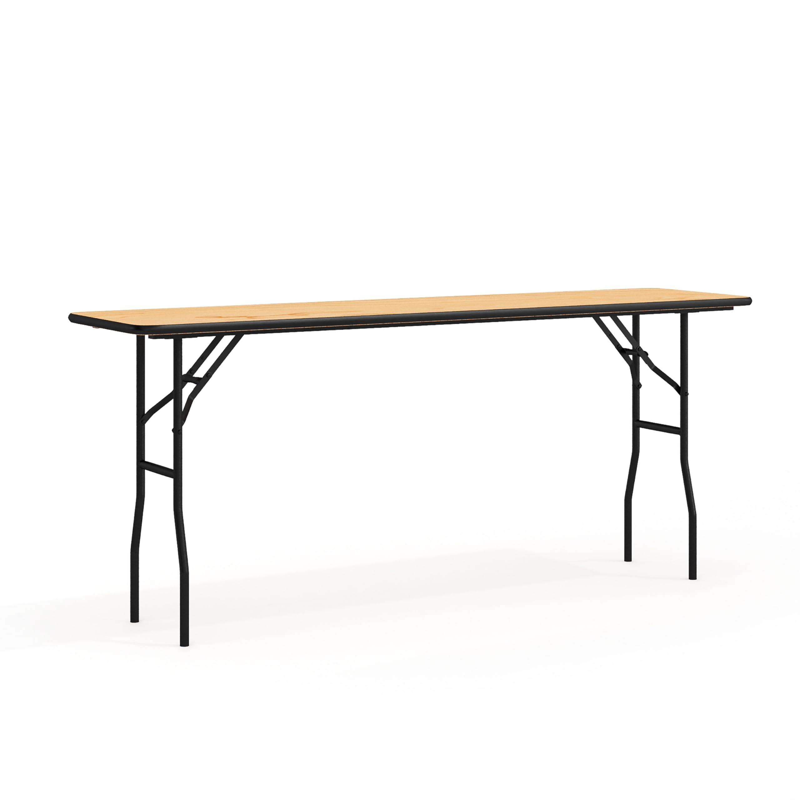 Flash Furniture Gael 6' Wood Folding Training and Event Table, Rectangular Folding Training Table with Smooth Clear Coated
