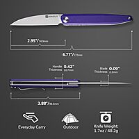SENCUT Jubil Folding Pocket Knife D2 Wharncliffe, G10 Handle, Front Flipper