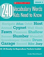 240 Vocabulary Words Kids Need to Know: Grade 3: 24 Ready-to-reproduce Packets That Make Vocabulary Building Fun & Effective (Teaching Resources)