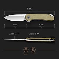CIVIVI Elementum C907 Pocket Knife Micarta Handle D2 Blade