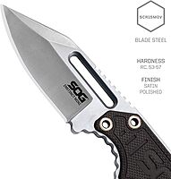 SOG Instinct Mini Small Fixed Blade Knife- 8.75 Inch x 1 Inch x 4 Inch Full Tang Adjustable Clip Belt or Boot Knife with Tactical Knife Sheath and Neck Knife Lanyard (NB1002-CP)