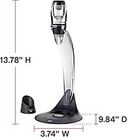 Vinturi Wine Aerator Deluxe Essential Red Wine Pourer and Decanter Tower Stand Set Easily and Conveniently Aerates Wine by