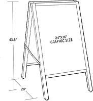 Azar Displays Slide-In Two-Sided A-Frame Sign Holder