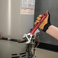 Klein Tools D507-12 Adjustable Drive Wrench, Forged with Extra Capacity Jaw and High Polish Chrome Finish