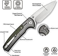 CIVIVI Sentinel Strike II Folding Pocket Knife, 3.7" Nitro-V Blade