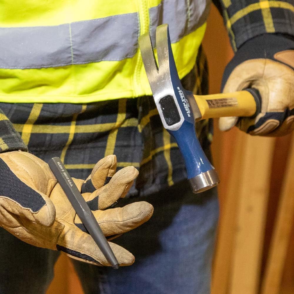 Klein Tools 66313 1/2-Inch Center Punch, 6-Inch Length, Made in USA 6-Inch by 1/2-Inch