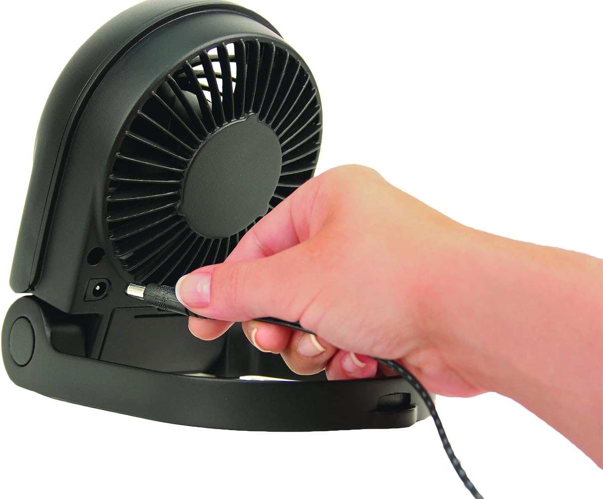 Honeywell HTF090B Turbo on the Go Personal Fan, Black – Small, Portable Fan 5 x 2.2 x 6 inches