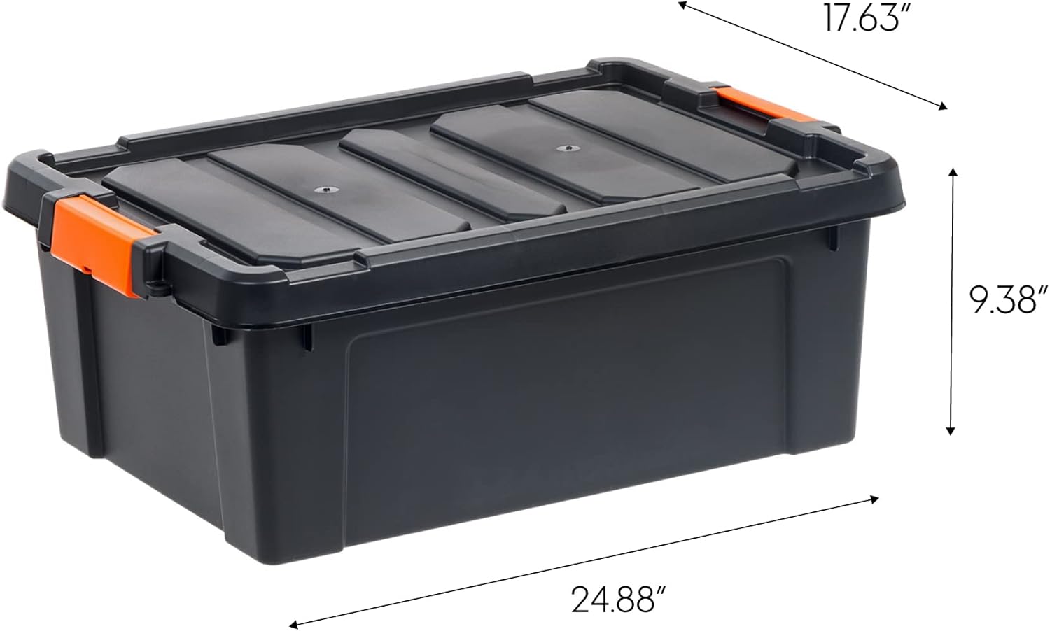 IRIS Heavy Duty Plastic Storage Bins with Durable Lid and Secure Latching Buckles (47 qt. - 4 Pack)